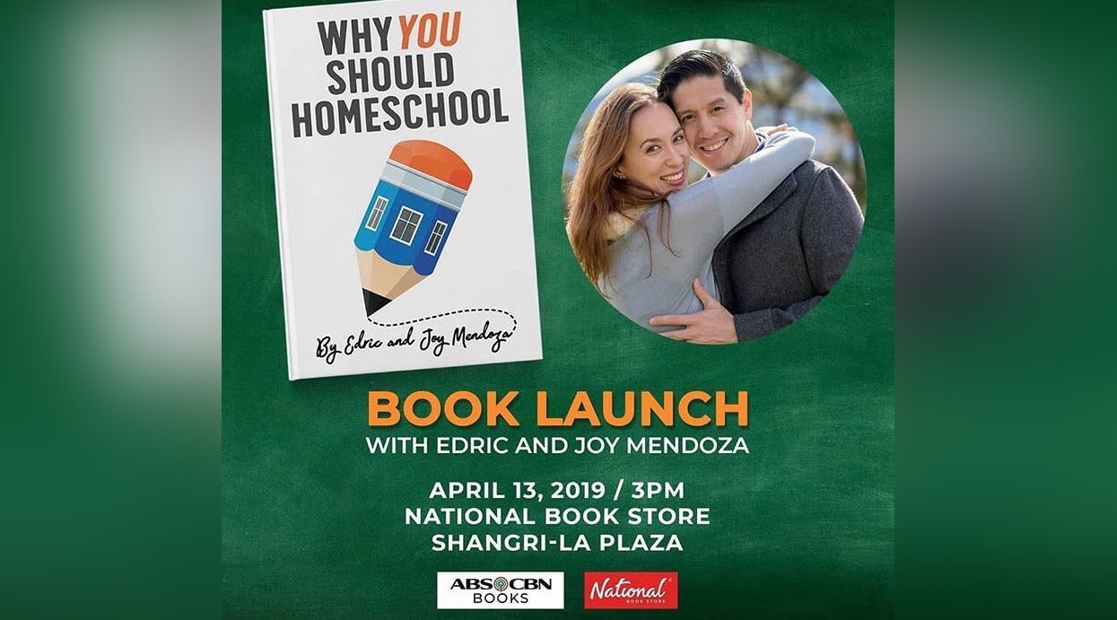 Why You Should Homeschool book launch with authors Edric and Joy Mendoza on April 13 at NBS Shangrila Plaza_