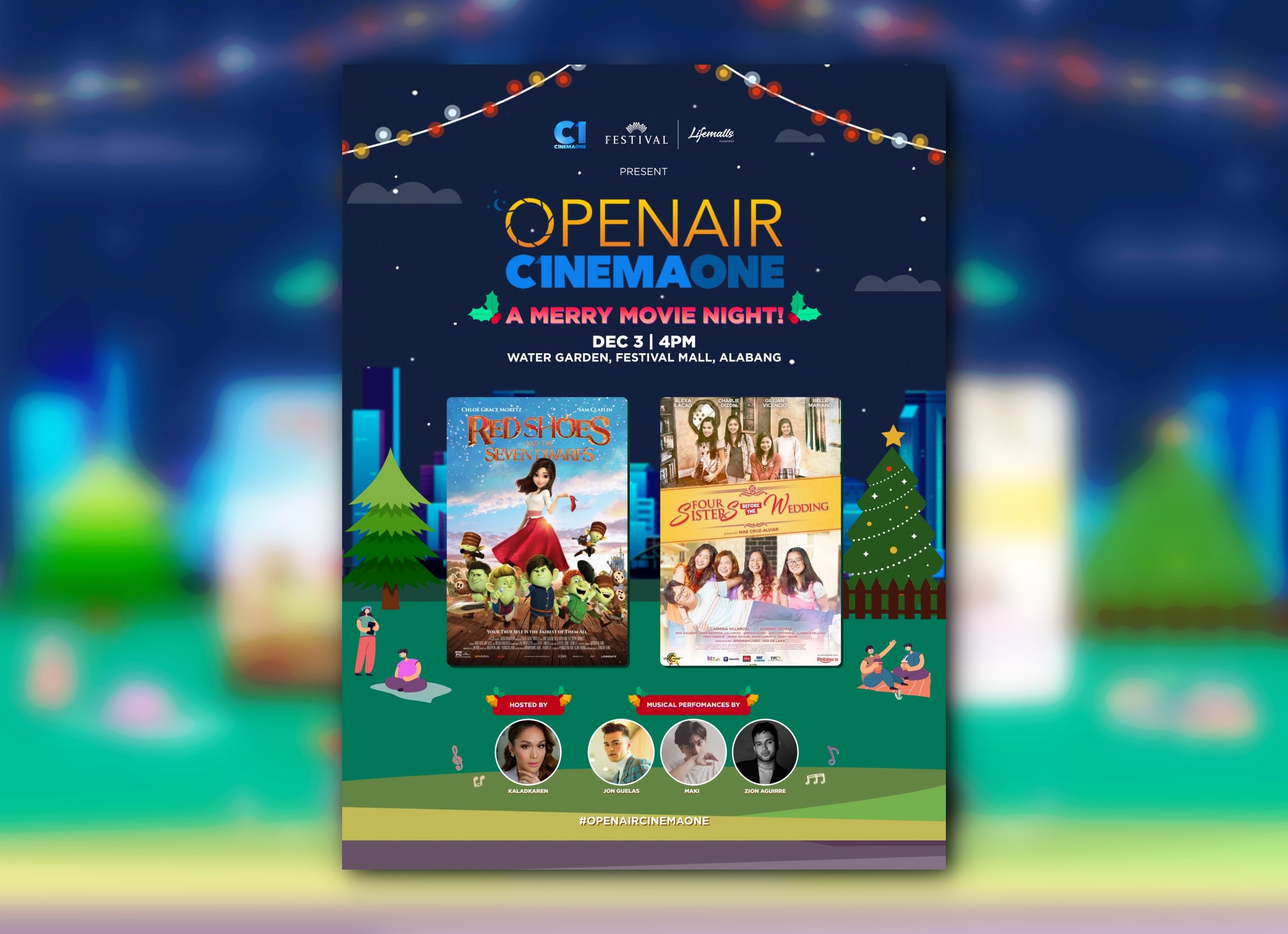 OpenAir Cinema One brings "Four Sisters Before the Wedding," "Red Shoes and the Seven Dwarfs" this Christmas season