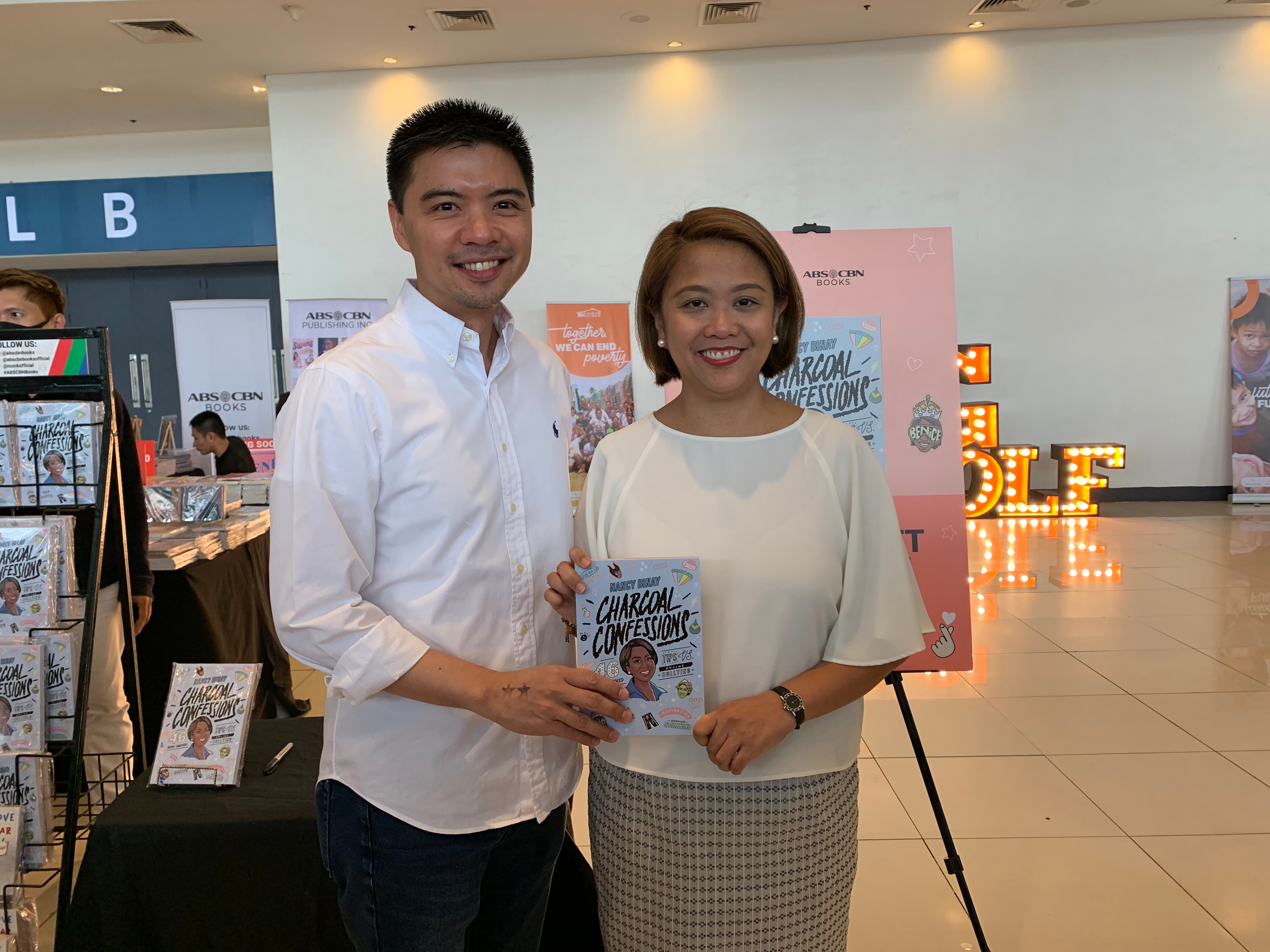 Senator Binay with ABS CBN Books head Mark Yambot