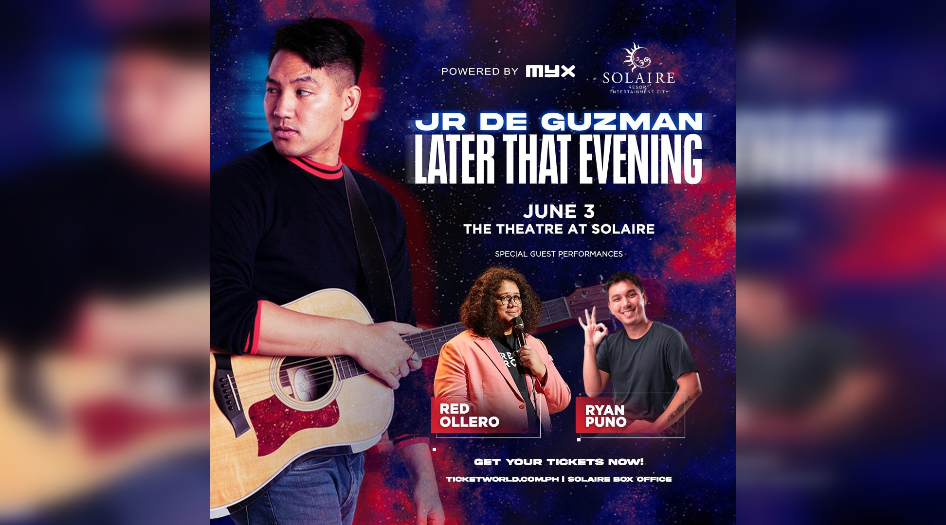 JR de Guzman brings music and comedy onstage in "Later That Evening" show