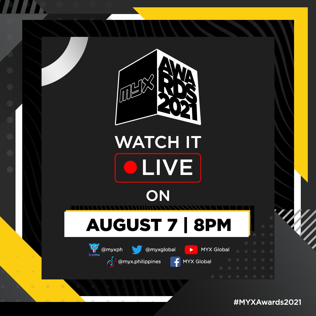The MYX Awards 2021 is happening on August 7
