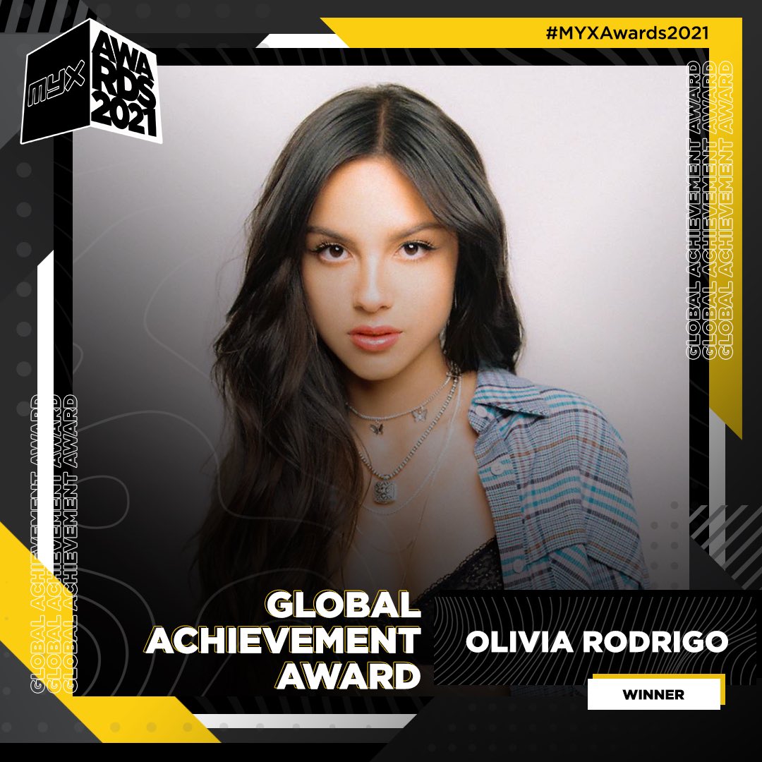 The MYX Global Achievement Award goes to Olivia Rodrigo