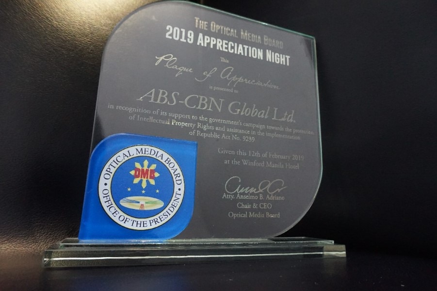 ABS-CBN Global among the business ‘gems’ recognized by the Optical Media Board