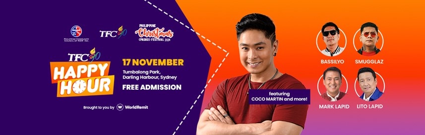 Superstar Coco Martin headlines TFC Happy Hour at the Philippine Christmas (PASKO) Festival 2024 on November 17