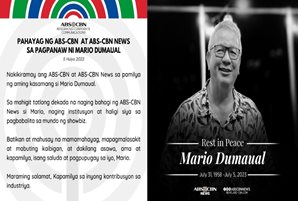 Statement of ABS-CBN and ABS-CBN News on the passing of Mario Dumaual