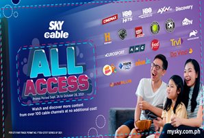 Over 100 cable channels available for free viewing to SKYcable subscribers