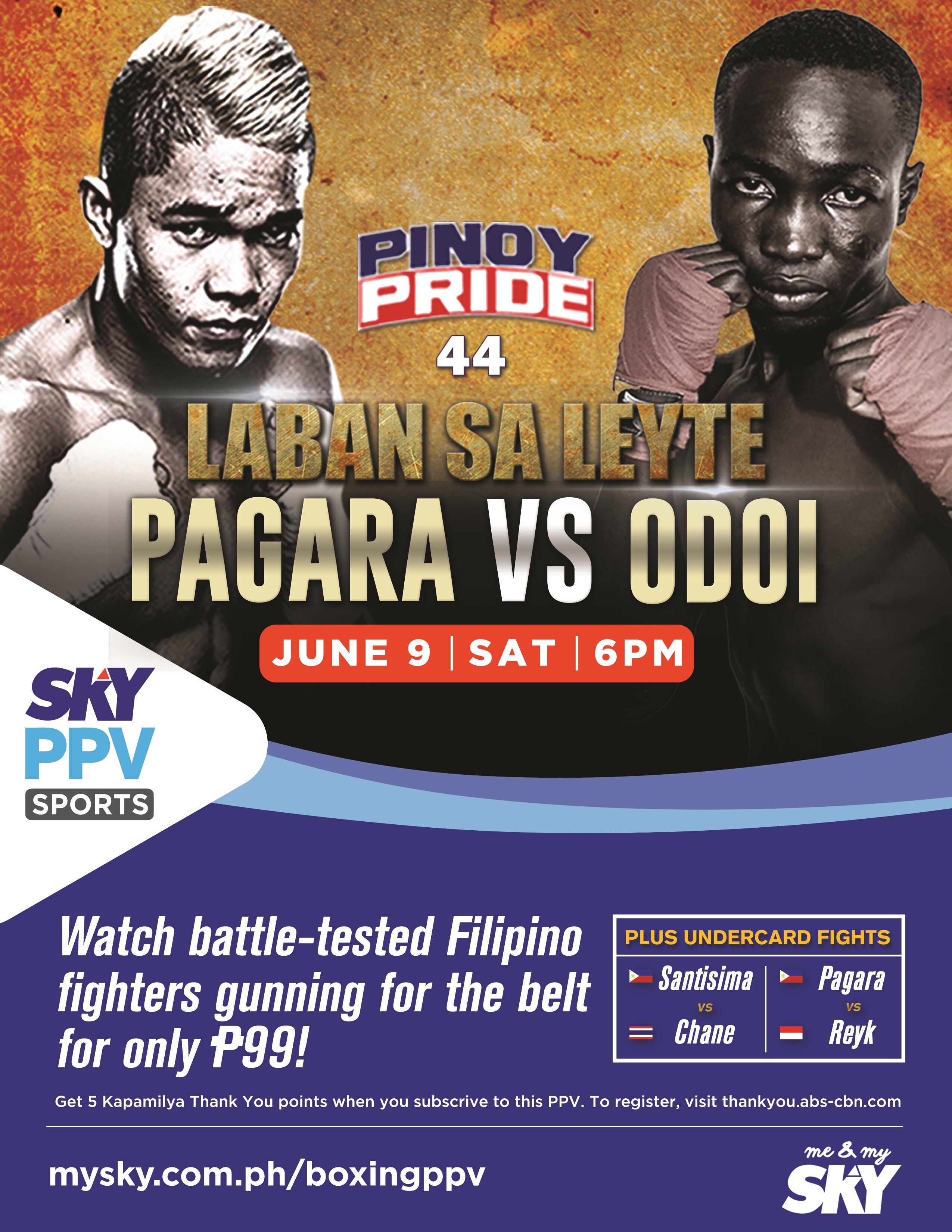 Pagara to go all out vs Odoi in Pinoy Pride 44 on SKY Sports Pay-Per-