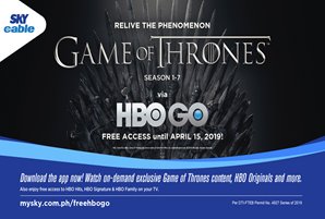 Free catch-up viewing of "Game of Thrones" via HBO GO on SKY