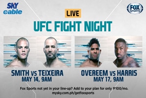 Smith vs. Teineira and Overeem vs. Haris' bouts air on Fox Sports on SKYcable