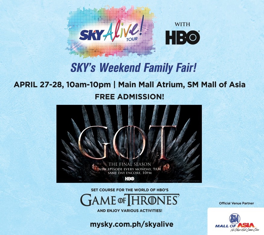 SKY Alive! brings "Game of Thrones" experience to SM Mall of Asia