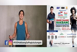 Piolo takes on SKY's virtual run challenge to help Odette victims