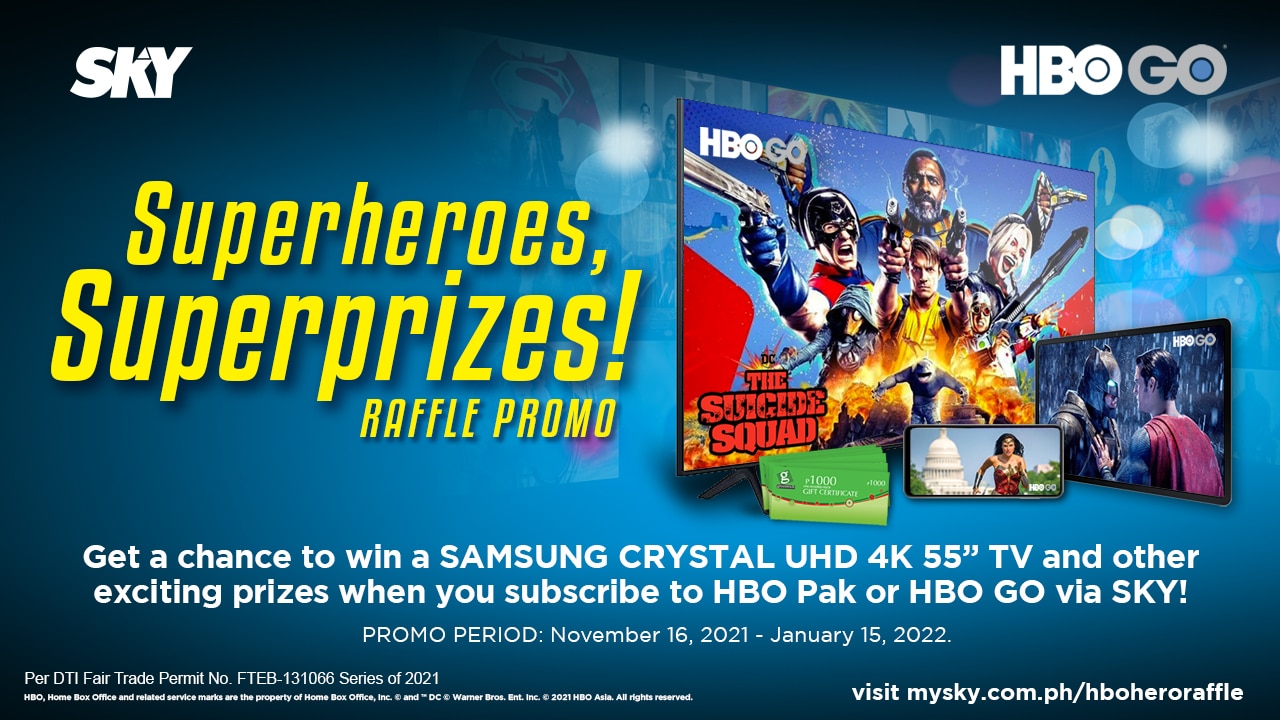 SKY partners with HBO to give back to subscribers this holiday season with e-raffle promo