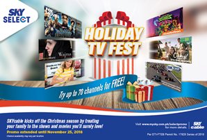 SKYcable opens up to 70 channels for free to subscribers this November
