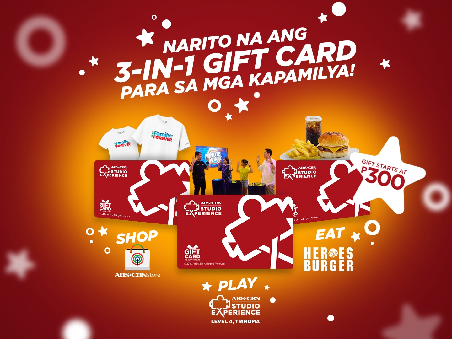 ABS-CBN Studio Experience ushers in the holiday season with three-in-one gift cards