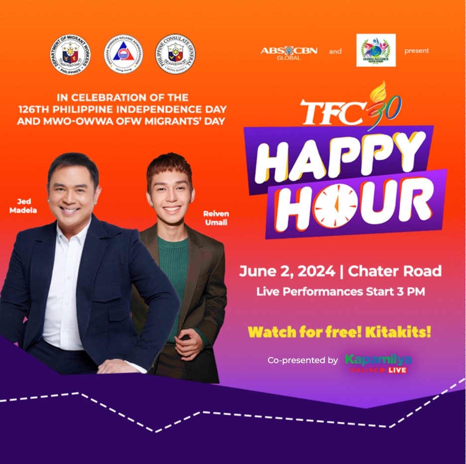 TFC Happy Hour with Jed, Reiven lights up full-day program of OFW Migrant Workers Day festival in HK on June 2