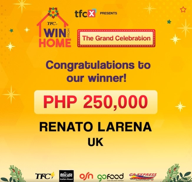 OF from Europe is the grand prize winner of “TFC Win from Home”