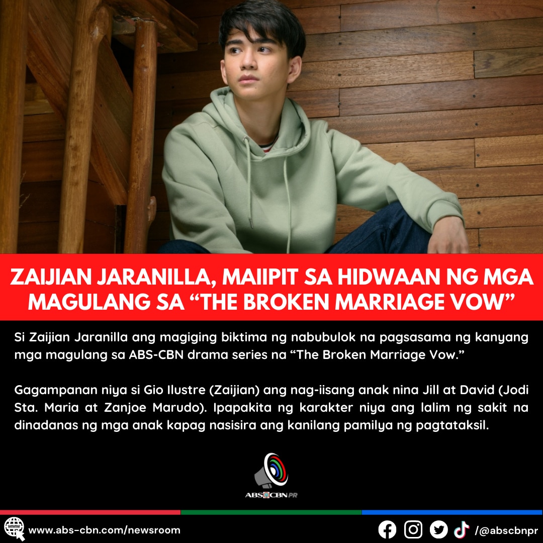 ARTCARD (FILIPINO)   Zaijian Jaranilla, maiipit sa hidwaan ng mga magulang sa _The Broken Marriage Vow_